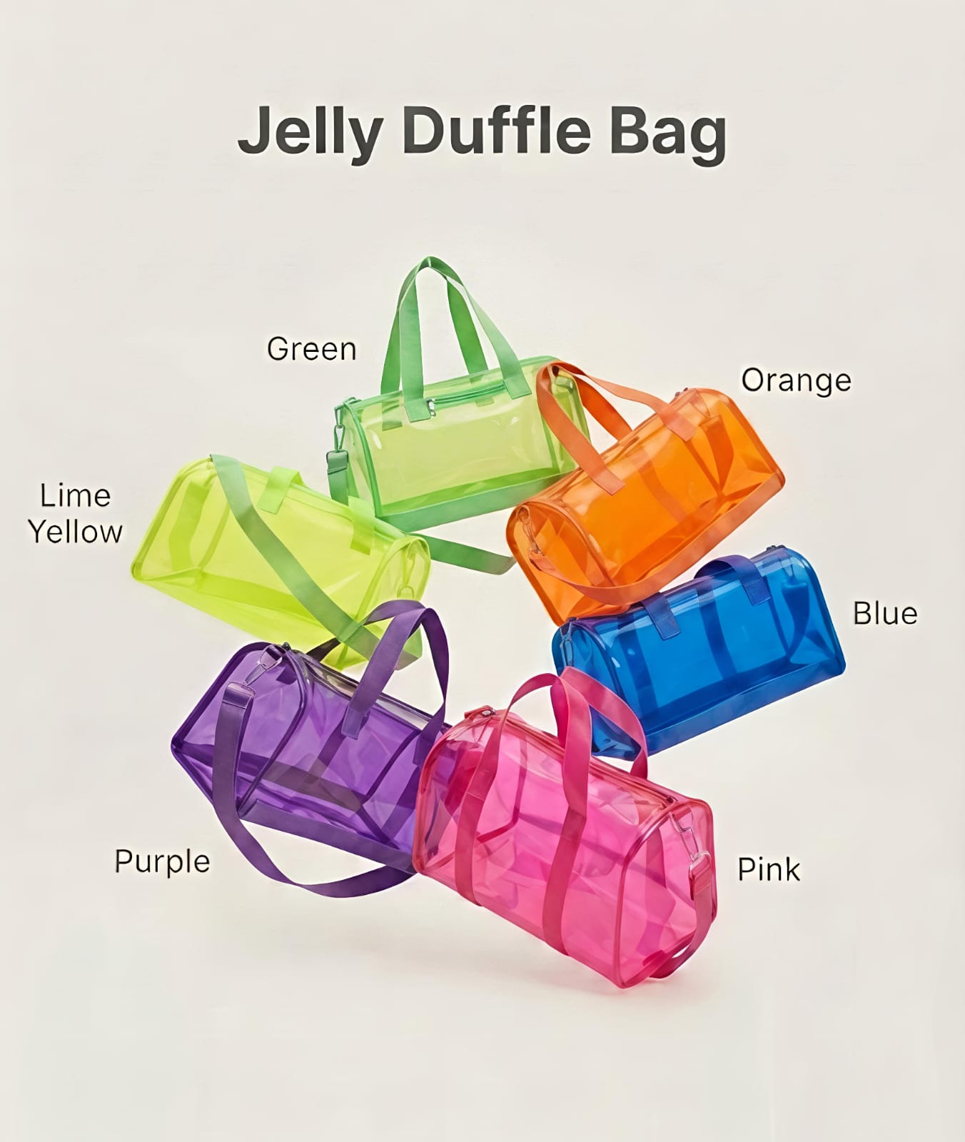 Jelly Duffle Bag with Shoulder Strap