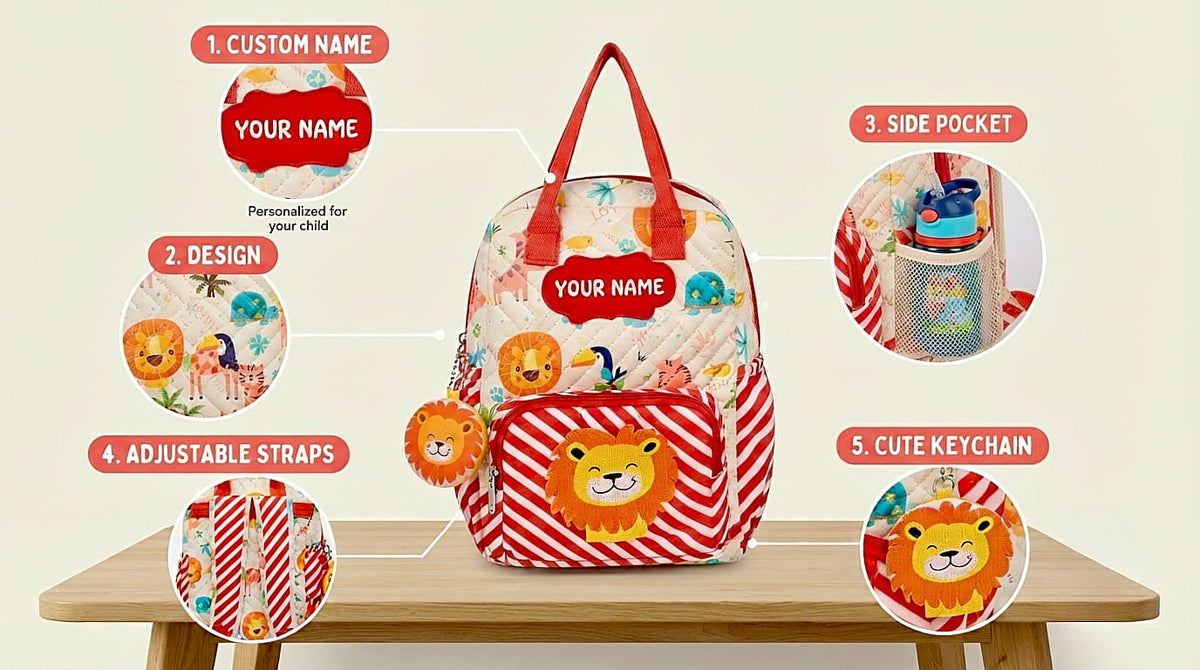 Kids Backpack with Playful Printed Design