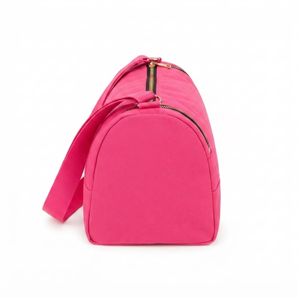 Canvas Duffle Bag with Zip Closure