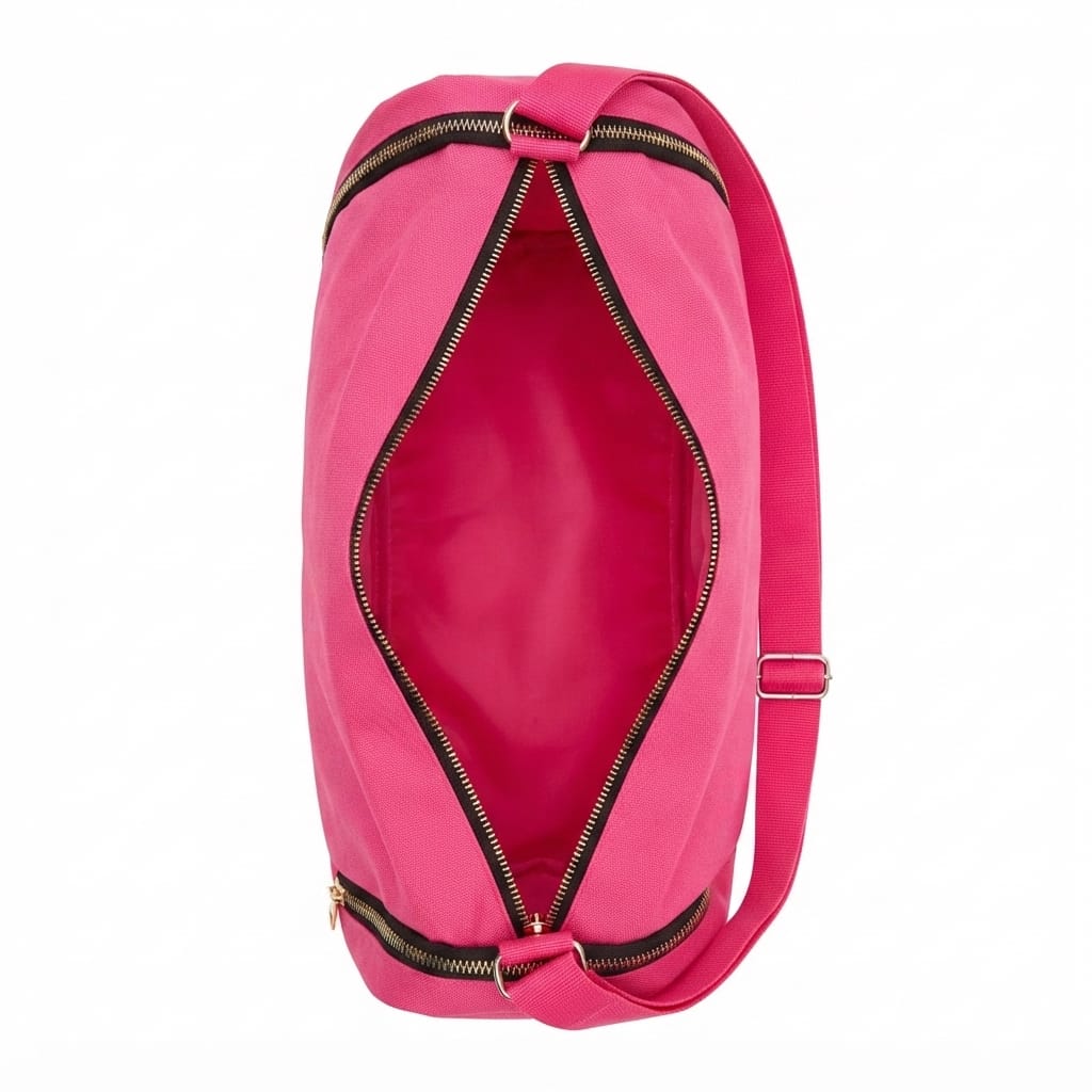 Canvas Duffle Bag with Zip Closure
