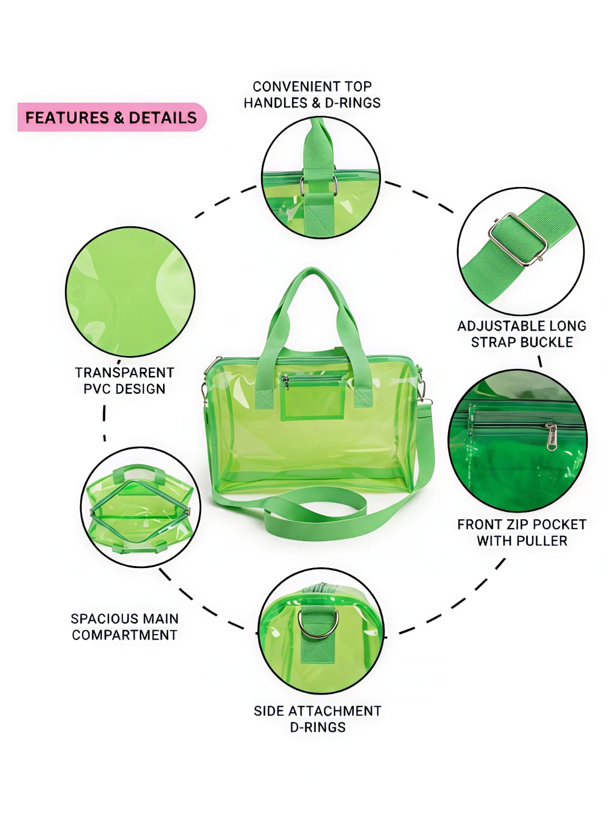 Jelly Duffle Bag with Shoulder Strap