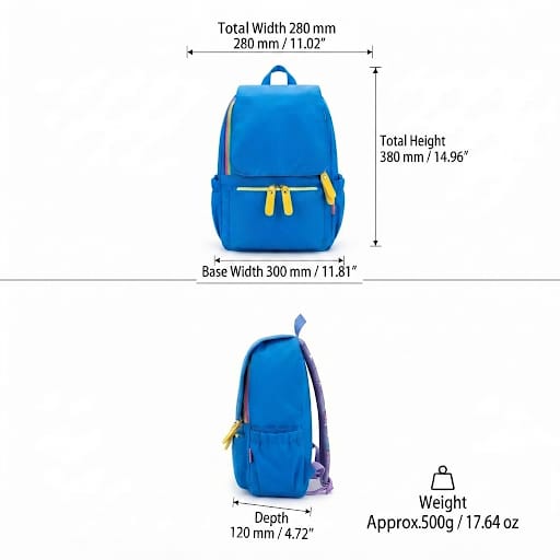 Rainbow Zip Backpack