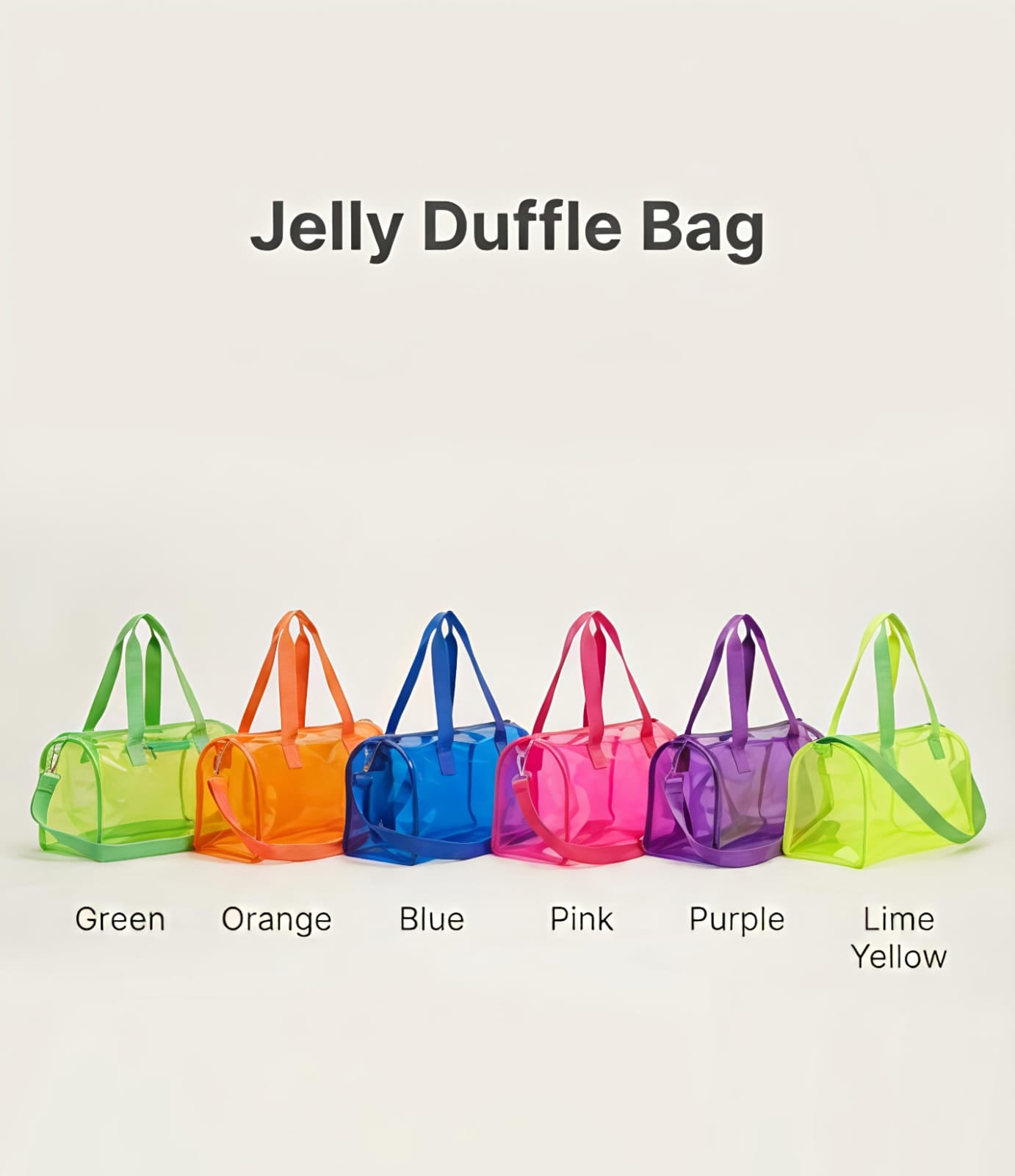 Jelly Duffle Bag with Shoulder Strap