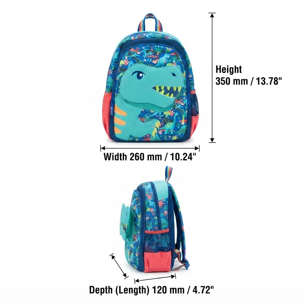 Character Backpack with 3 Zip Compartments