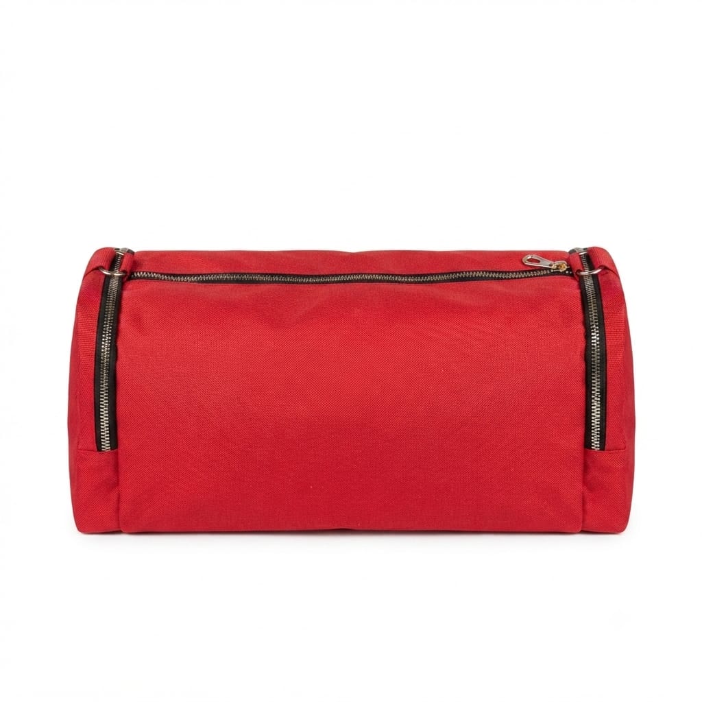 Canvas Duffle Bag with Zip Closure