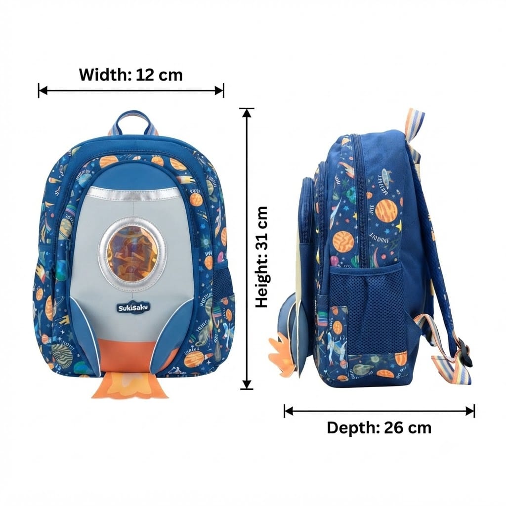 Character Backpack with 3 Zip Compartments