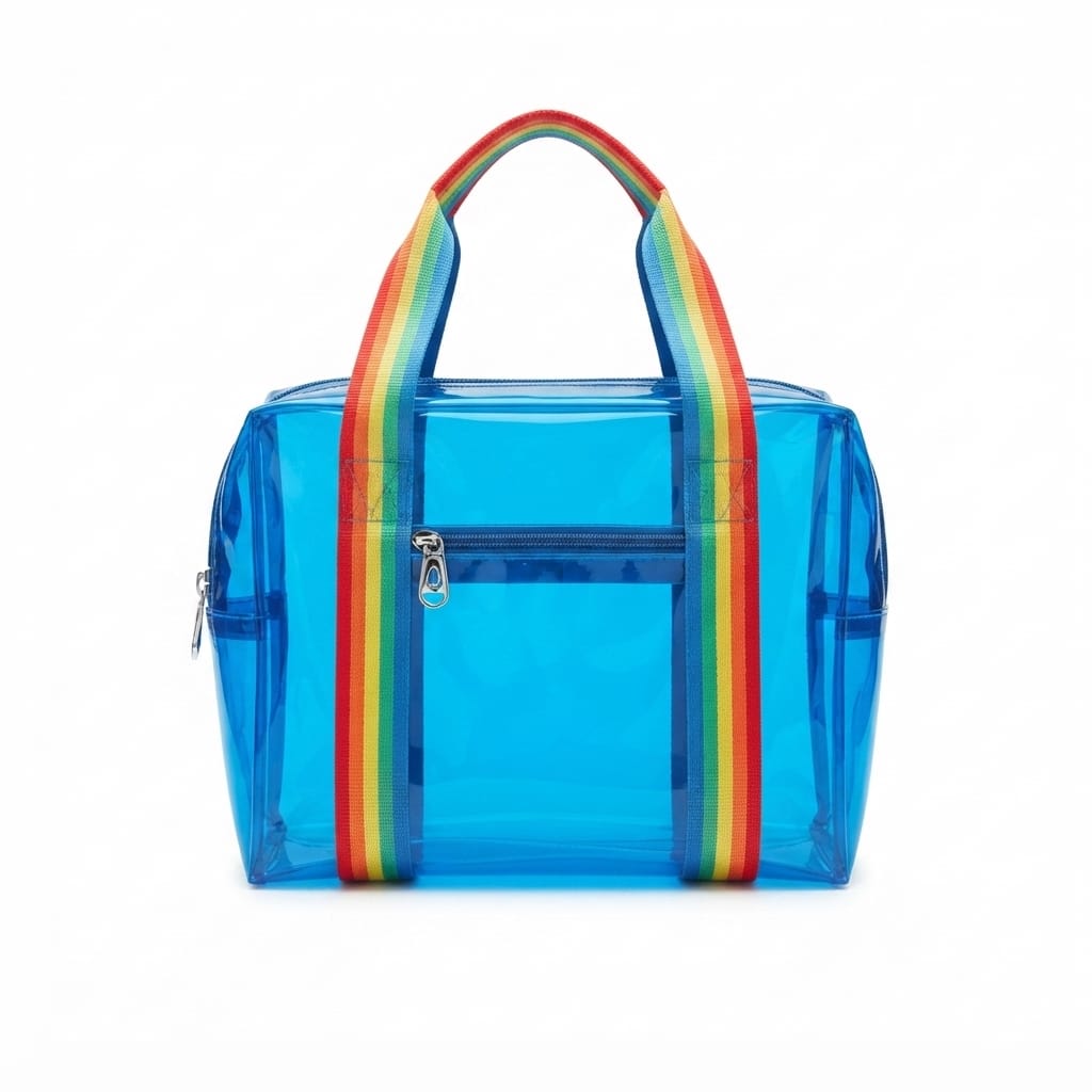 Jelly Handle Bag with Rainbow Straps