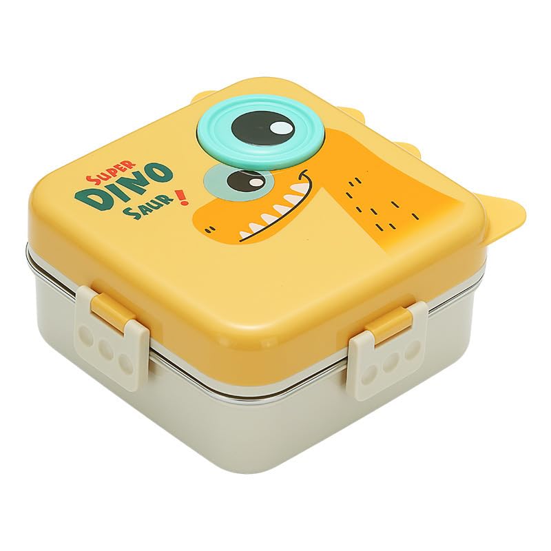Dino School Bento Lunch Box - Yellow