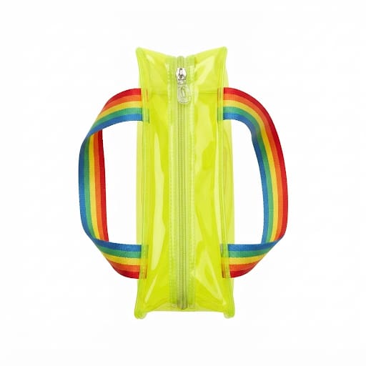 Jelly Handle Bag with Rainbow Straps