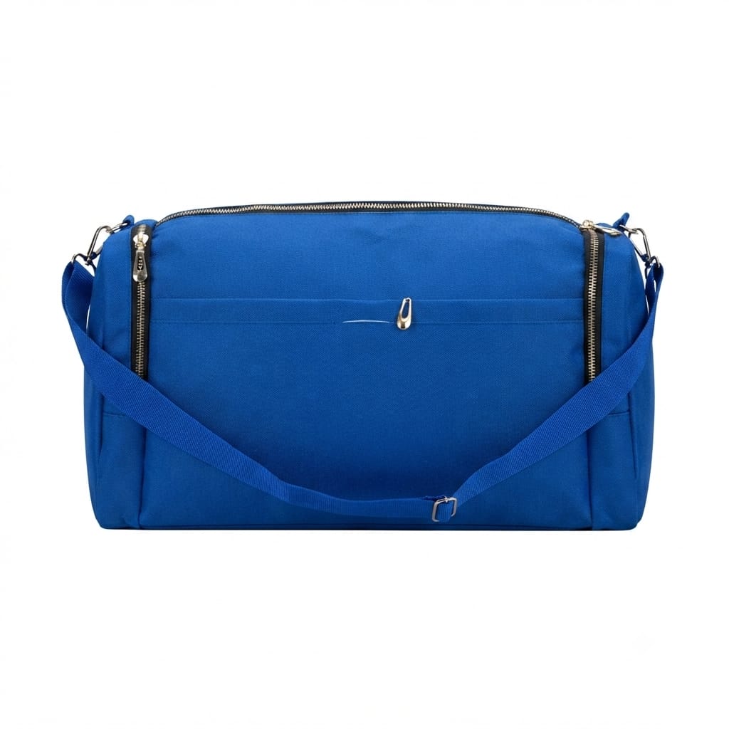 Canvas Duffle Bag with Zip Closure