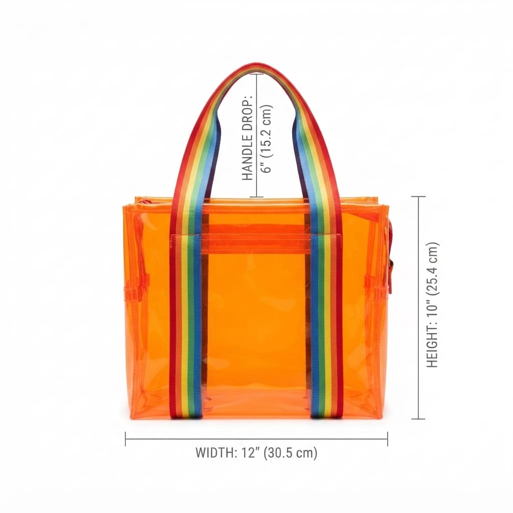 Jelly Handle Bag with Rainbow Straps