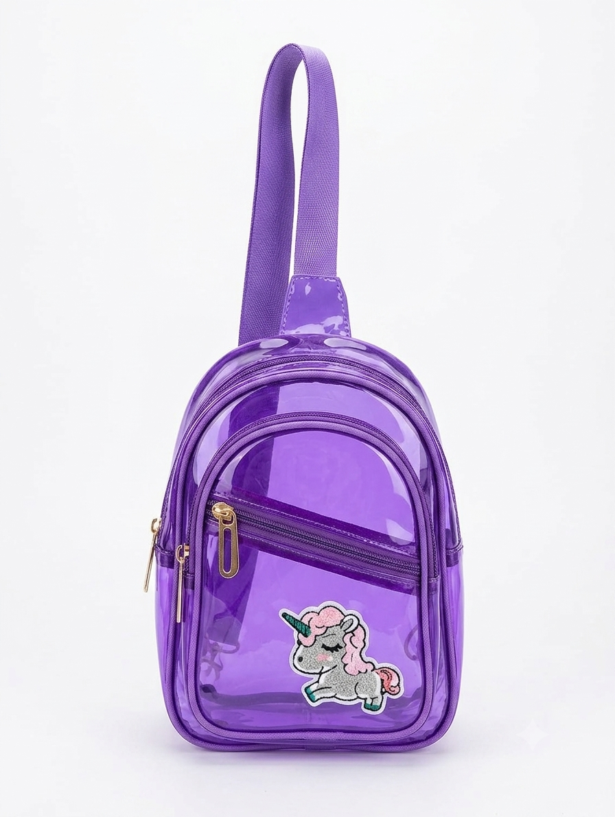 Jelly Crossbody Bag with Front Pockets