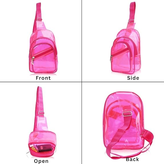 Jelly Crossbody Bag with Front Pockets