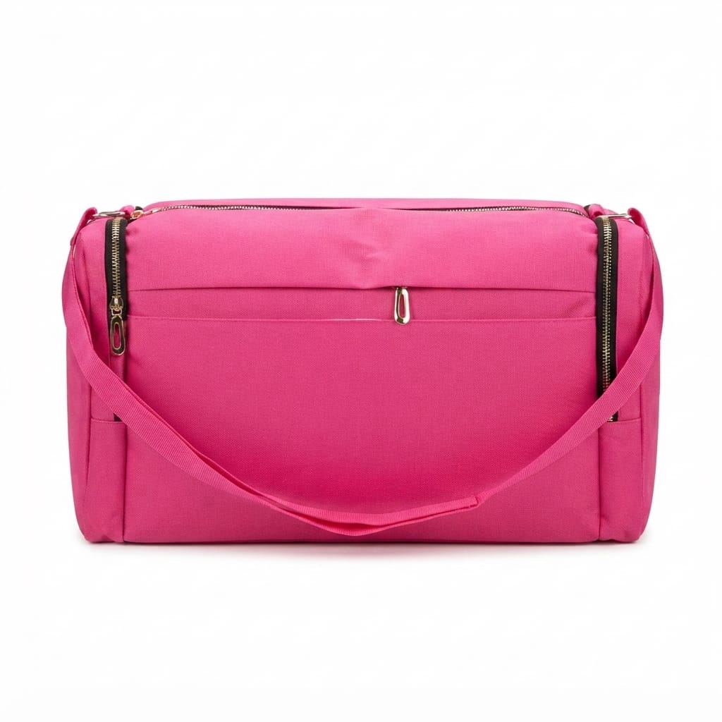 Canvas Duffle Bag with Zip Closure
