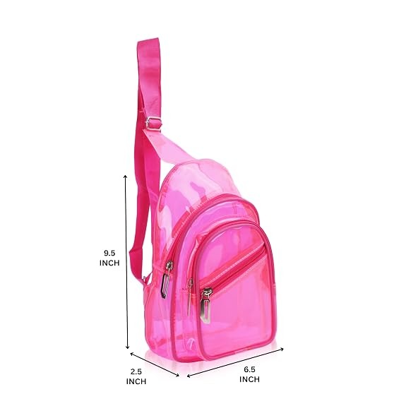 Jelly Crossbody Bag with Front Pockets