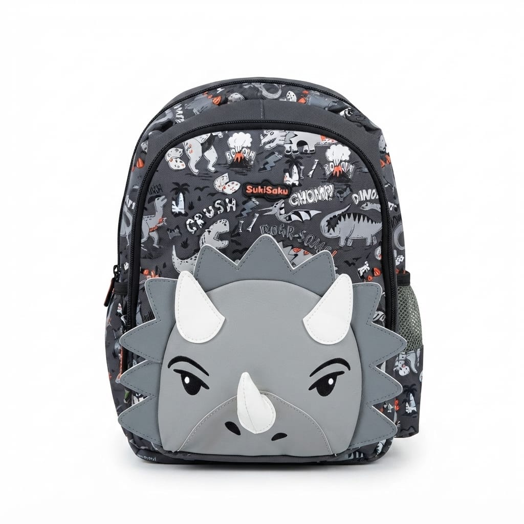 Character Backpack with 3 Zip Compartments