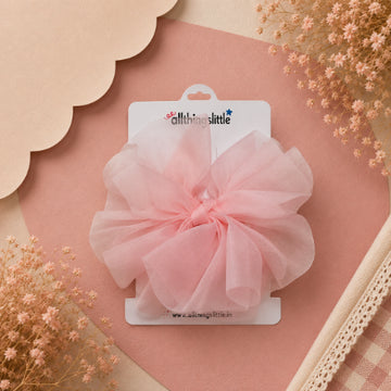 Candy Pink Oversized Ruffle Organza Bow