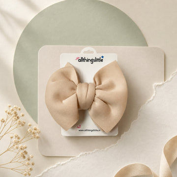 Cream Scuba Structural Bow Headband