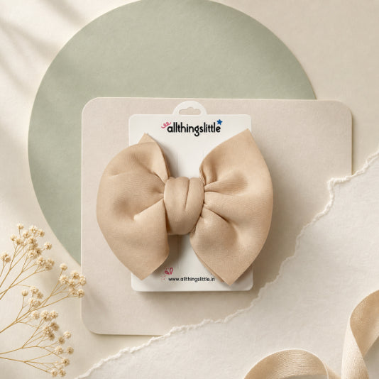 Cream Scuba Structural Bow Headband