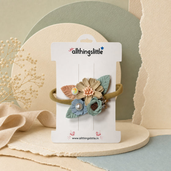 Pastel Flora Cluster Nylon Headband