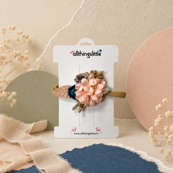 Blush Pink Shimmer Floral Headband
