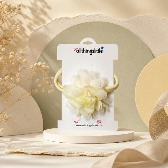 Pale Yellow Layered Carnation Headband