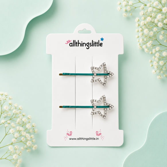 Crystal Star Hair Pin Set