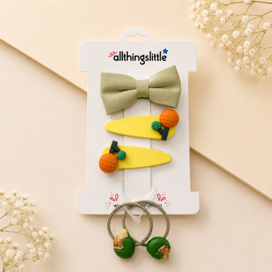 Autumn Pumpkin Hair Accessory Set