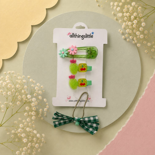 Translucent Daisy & Glitter Cherry Cactus Set