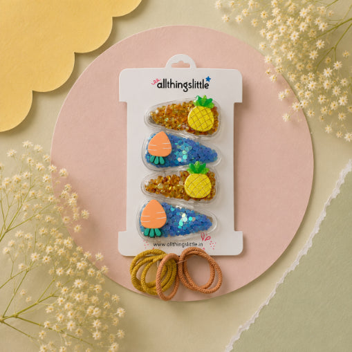 Fruit Confetti Acrylic Shaker Clip Set