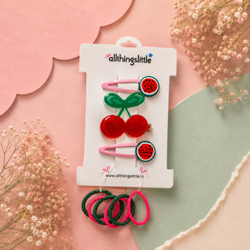 Sweet Cherry & Watermelon Jelly Hair Set