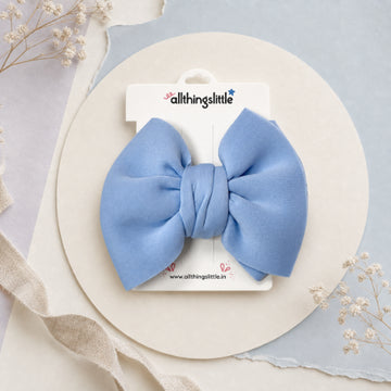 Powder Blue Scuba Structural Bow Headband