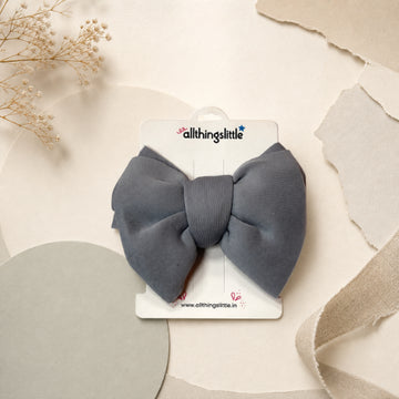 Slate Gray Scuba Structural Bow Headband