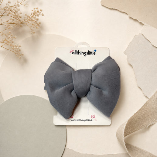 Slate Gray Scuba Structural Bow Headband