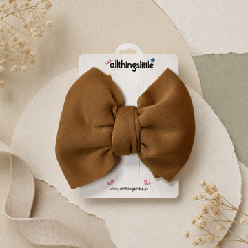 Chestnut Brown Scuba Structural Bow Headband