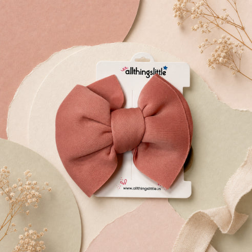 Terracotta Rose Scuba Structural Bow Headband