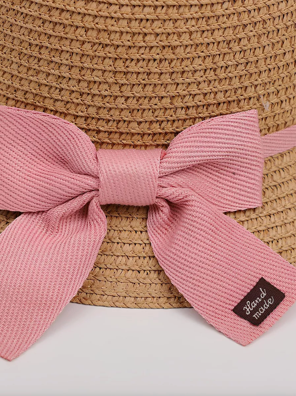 Summer Straw Hat and Sling Bag Set