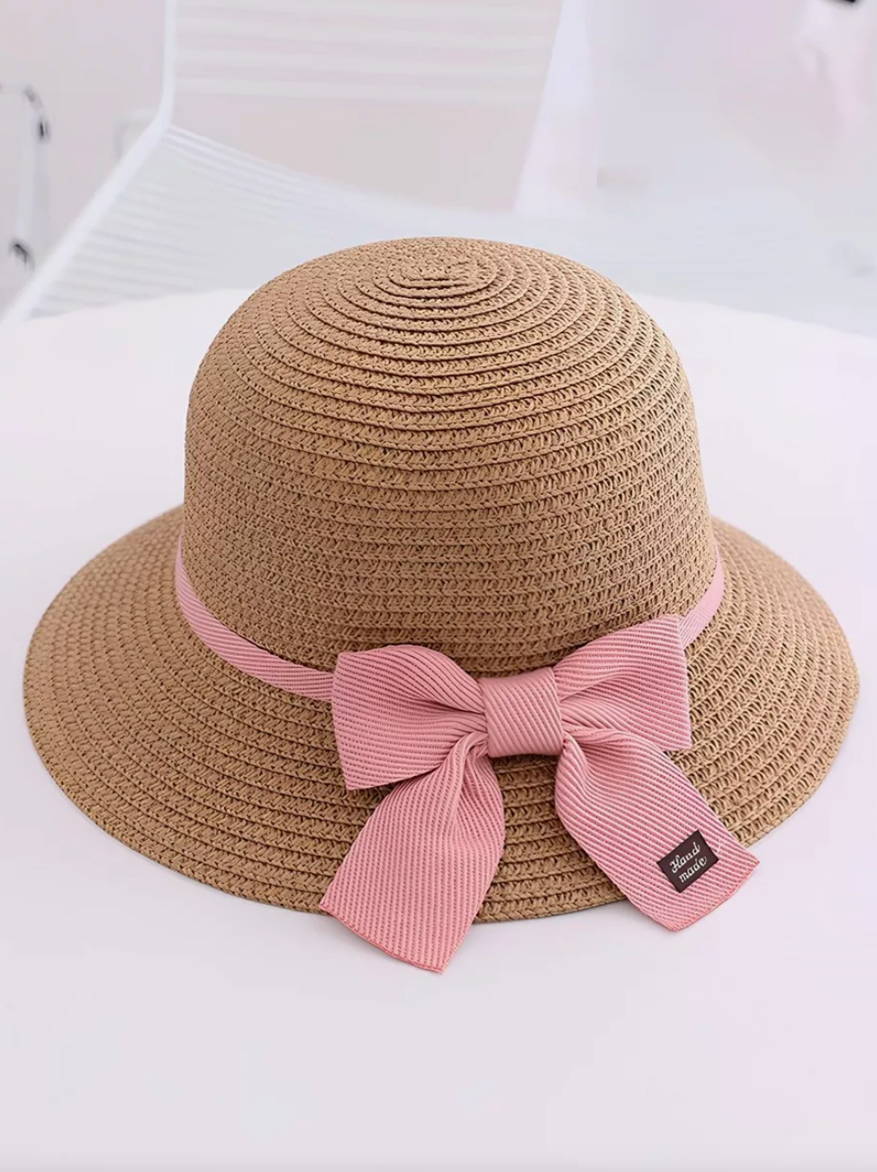 Summer Straw Hat and Sling Bag Set