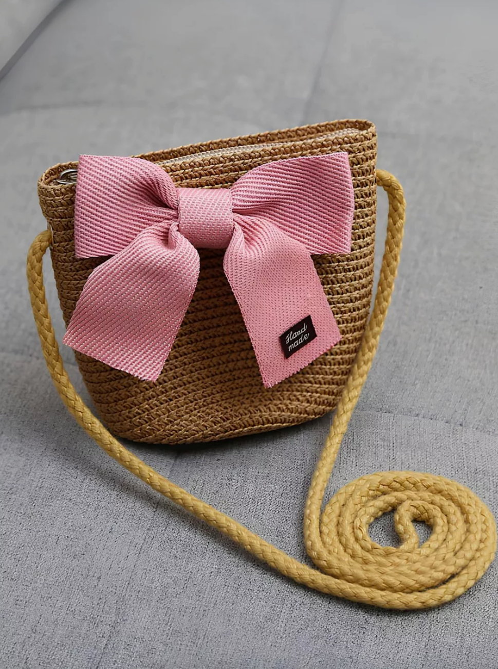 Summer Straw Hat and Sling Bag Set