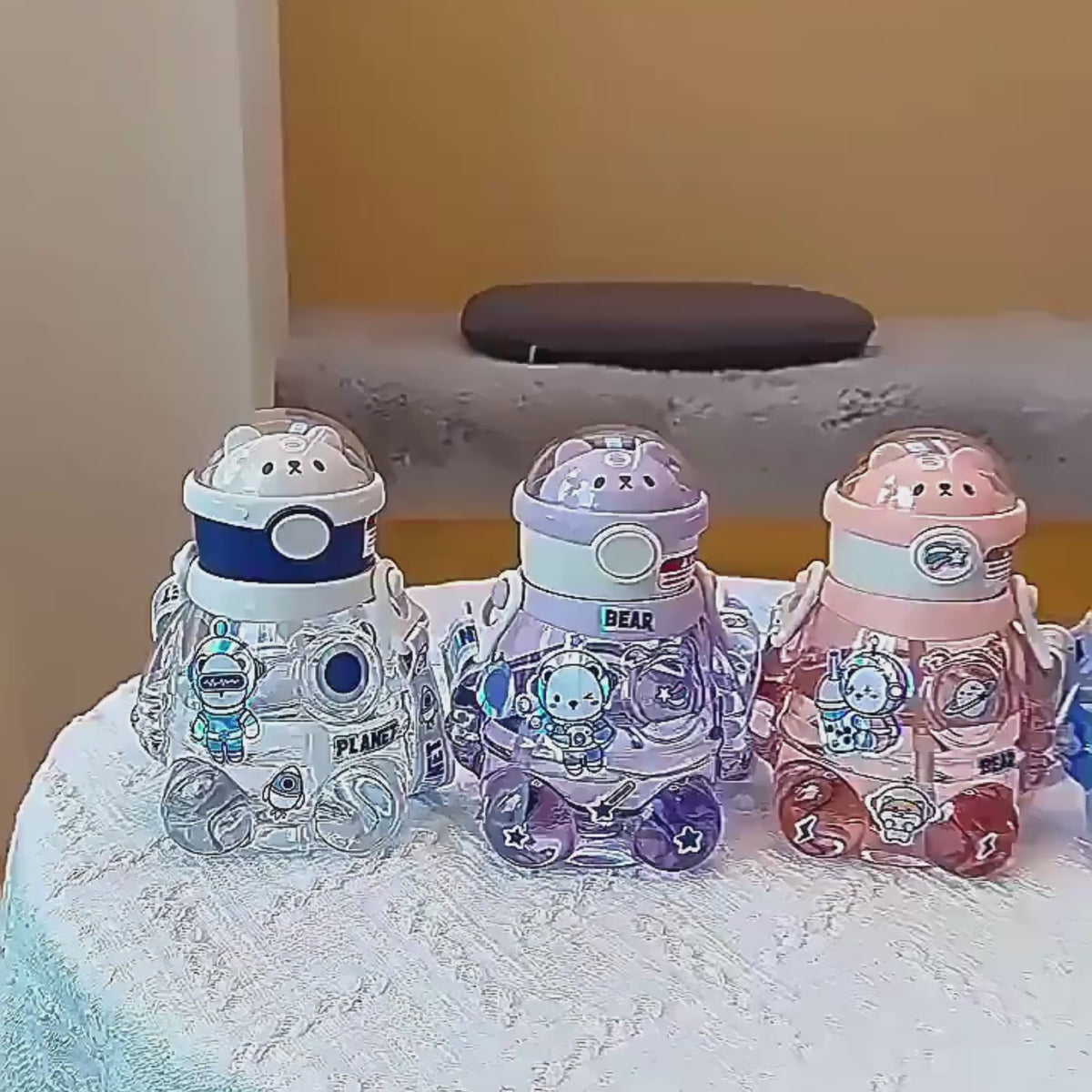 Cosmic Teddy Sipper Water Bottle