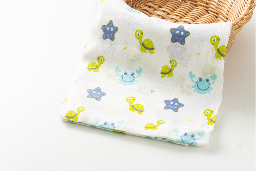 Babyhug All Season 100% Cotton Wrapper Swaddle Butterfly Print Pack of 2- Pista Green & White| Adjustable Design| Soft Breathable Fabric| Gentle of Baby's Skin| Comfortable Warm and Soothing| Machine Washable| Lightweight & Travel Friendly| New Born