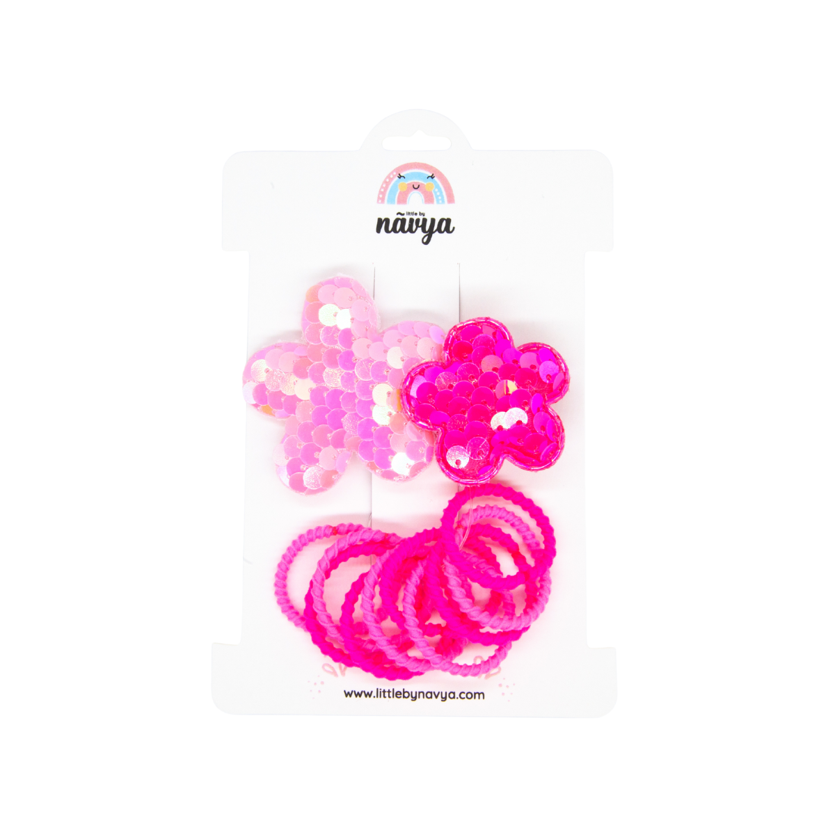 Starry Night Set Of 2 Hair Clips And Rubberbands For Girls 2 6 Years starry-night-set-of-2-hair-clips-and-rubberbands-for-girls-2-6-years