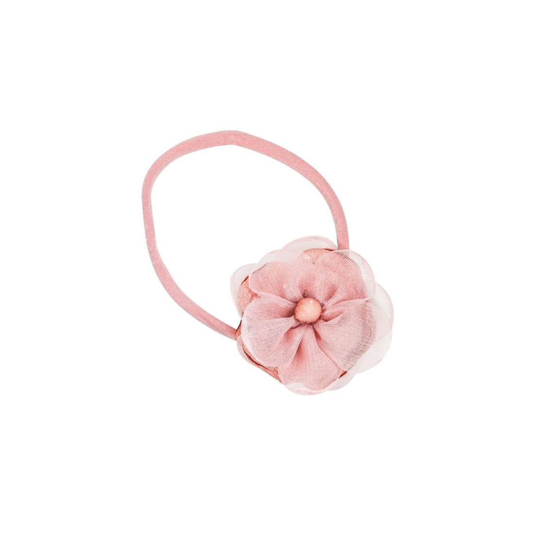 Baby Headband With Pink Flower